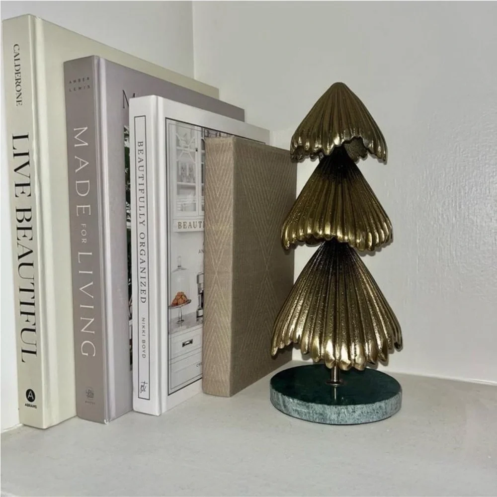 Metal Christmas Trees with Marble Base Gold Lg & Sm - Threshold Studio McGee